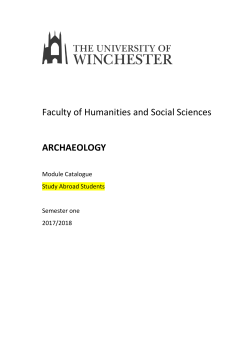 Archaeology - University of Winchester