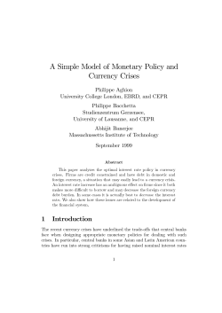 A Simple Model of Monetary Policy and Currency Crises