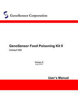 GenoSensor Corporation GenoSensor Food Poisoning Kit II