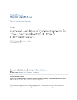 Numerical Calculation of Lyapunov Exponents for Three