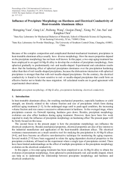 Influence of Precipitate Morphology on Hardness and Electrical