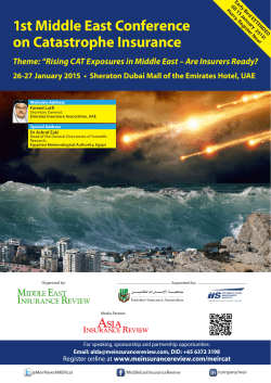 1st Middle East Conference on Catastrophe Insurance