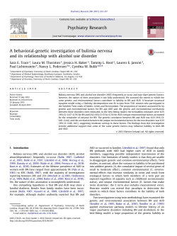 A behavioral-genetic investigation of bulimia