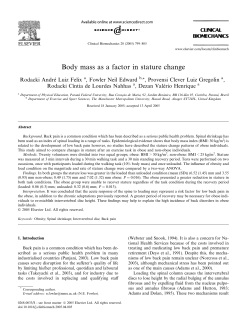 Body mass as a factor in stature change