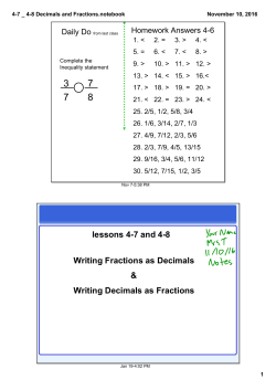 4-7 _ 4-8 Decimals and Fractions.notebook