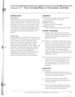 Lesson 10 - The Circular Flow of Economic Activity