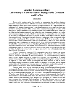 Applied Geomorphology Laboratory 6: Construction of Topographic