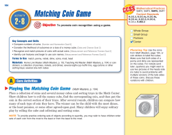 A Playing the Matching Coin Game