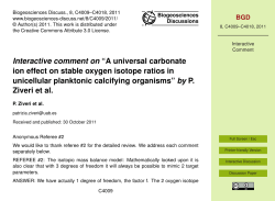 Interactive comment on &ldquo;A universal carbonate ion effect on stable
