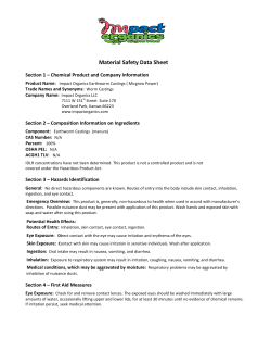 Material Safety Data Sheet
