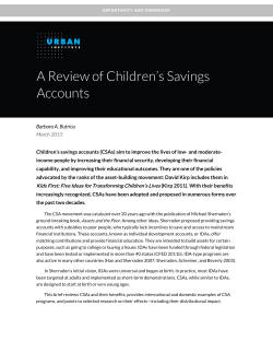 A Review of Children`s Savings Accounts