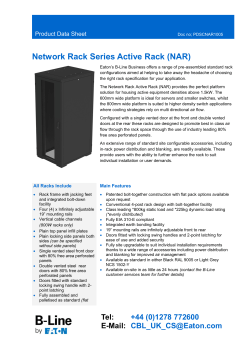 Network Rack Series Active Rack (NAR) - Cooper B-Line