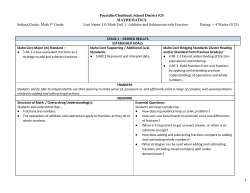 Math 5 th Grade - School District 25