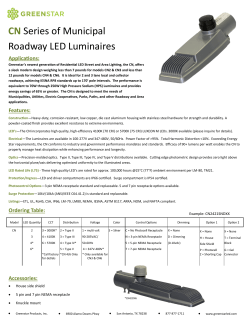 CN Series of Municipal Roadway LED Luminaires