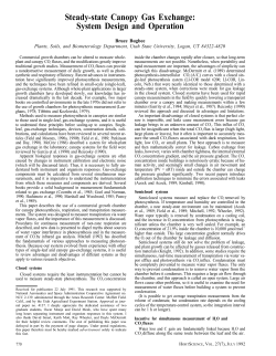 Steady-state Canopy Gas Exchange