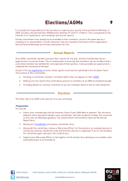 Elections/AGMs
