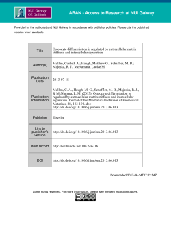 Title Osteocyte differentiation is regulated by