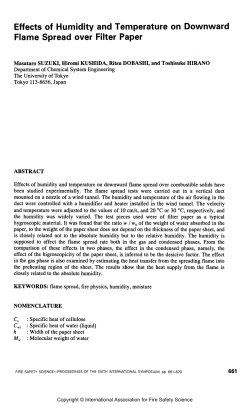 Effects of Humidity and Temperature on Downward Flame