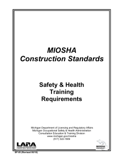 MIOSHA Construction Standards