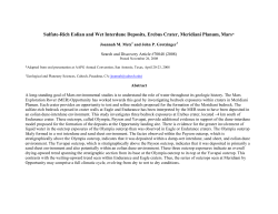 Sulfate-Rich Eolian and Wet Interdune Deposits, Erebus Crater