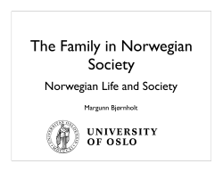The Family in Norwegian Society