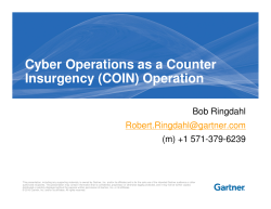 Cyber Operations as a Counter Insurgency (COIN) Operation