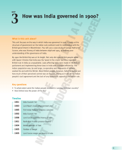 Britain and the Nationalist Challenge in India Unit 3