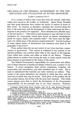 The Role of the Federal Government in the Conservation and