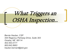 OSHA Update - National Safety Council, Nebraska