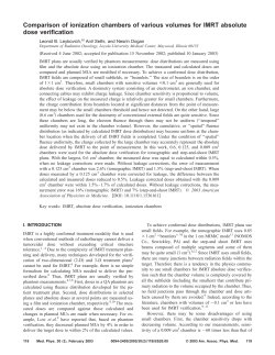 Comparison of ionization chambers of various volumes for IMRT