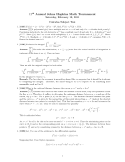 Calculus Solutions