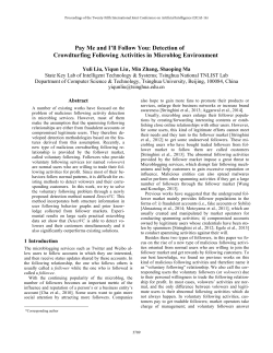 Pay Me and I`ll Follow You: Detection of Crowdturfing