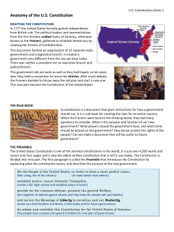 Anatomy of the U.S. Constitution
