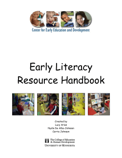 Early Literacy Resource Handbook - CEHD