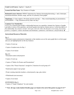 Key Features of Graphs