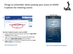 Things to remember when posting your score on GHIN! 3 options for