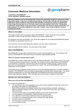 Consumer Medicine Information