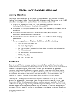 federal mortgage-related laws