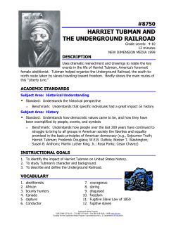 harriet tubman and the underground railroad