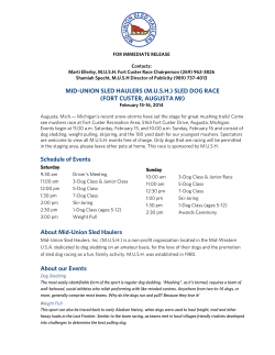 MUSH Sled Dog Race Fort Custer - Mid