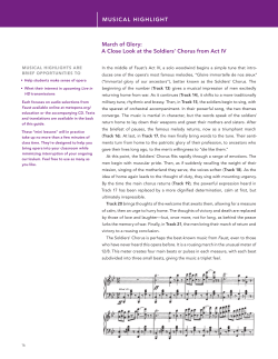 MUSICAL HIGHLIGHT - Metropolitan Opera