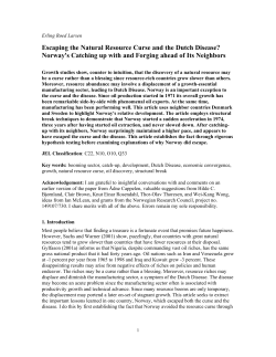 Escaping the Natural Resource Curse and the Dutch Disease