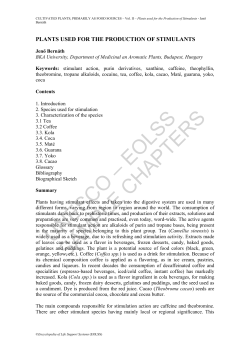 Plants used for the Production of Stimulants