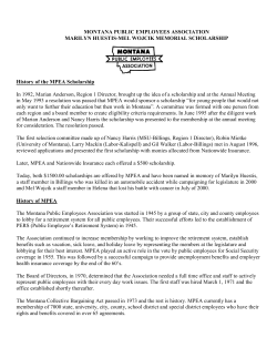 2017 MPEA Scholarship Form - Montana Public Employees