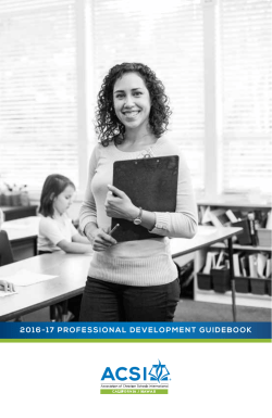 2016-17 professional development guidebook