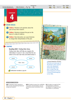 Chapter 1 Lesson 4-Interpreting the Past