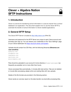 Clever SFTP Instructions