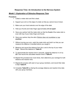 Response Time: An Introduction to the Nervous System