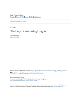 The Dogs of Wuthering Heights - Lake Forest College Publications