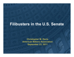 Filibusters in the US Senate - American Bakers Association